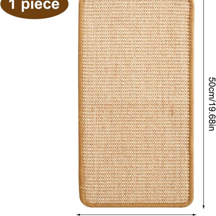 Sisal Cat Scratching Mat - Furniture Protection Against Scratching - Scratch Protection For Tables And Chairs - Easy To Apply - For Protecting Sofas, Carpets, Walls - For Sofa, Furniture And Door - 50x25 Cm - 1 Piece