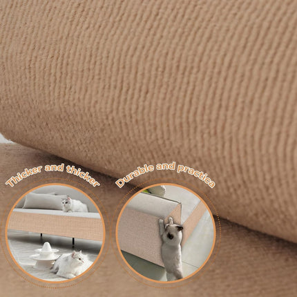 Scratching Post - 30 x 100 Cm - Scratching Mat for Cats - Kitten Toy - Anti-scratch cat sofa protection scratching post - Climbing Wall - Cat Climbing Wall - for furniture, walls, sofas and carpet - Scratching Mat for Sofa - Easy to cut - Self-adhesive -