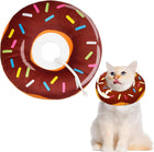 Cat collar - adjustable cat collar - adjustment range 17-26cm - vacuum packed - for after surgery - for small dogs and cats - protective collar for cats and dogs - anti-scratch - anti-licking - brown donut shape