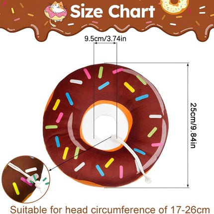 Cat collar - adjustable cat collar - adjustment range 17-26cm - vacuum packed - for after surgery - for small dogs and cats - protective collar for cats and dogs - anti-scratch - anti-licking - brown donut shape