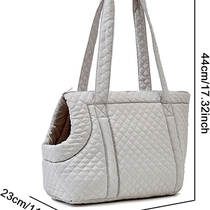 Pet Carrier - Small Portable Pet Carrier - Lightweight Cotton Winter Pet Carrier - Take Your Pet With You - Suitable for Cats, Puppies and Kittens