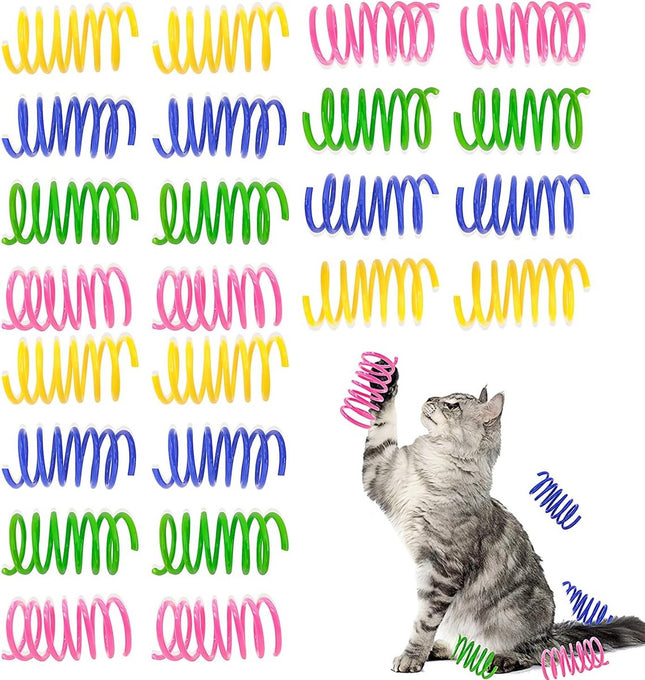 Cat Feather Toys - 24 Feather Toys - Cat Feather Toys - Toy Feathers - Pet Novelty Toys - Colorful Feathers - Feathers for Cats