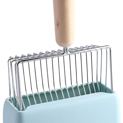Cat Litter Scoop - Metal Scoop for Large Cats - with Foot - Living Room - Blue - 1 Pack