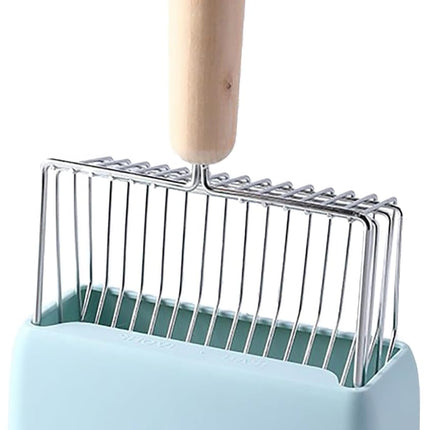 Cat Litter Scoop - Metal Scoop for Large Cats - with Foot - Living Room - Blue - 1 Pack