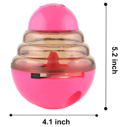 LGCASL Pet Feeding Roly-Poly Toy, Interactive Dog Dispenser Toys Slow Feeder Puzzle Dog Brain Stimulation Toys Dog Christmas Enrichment Boredom Toys for Puppy Small Medium Large Dogs Grad, Green Pink