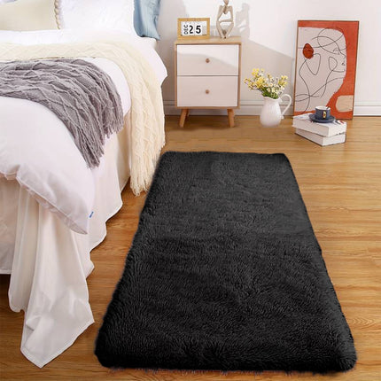 Washable Runner Rug for Bedroom Living Room Rug - 40 x 15.7 Inch Bath Mats Red Soft Fluffy Hallway Runner Rug, Non-Slip Indoor Carpet for Kitchen Laundary Room Decor Entryway Bathroom Red