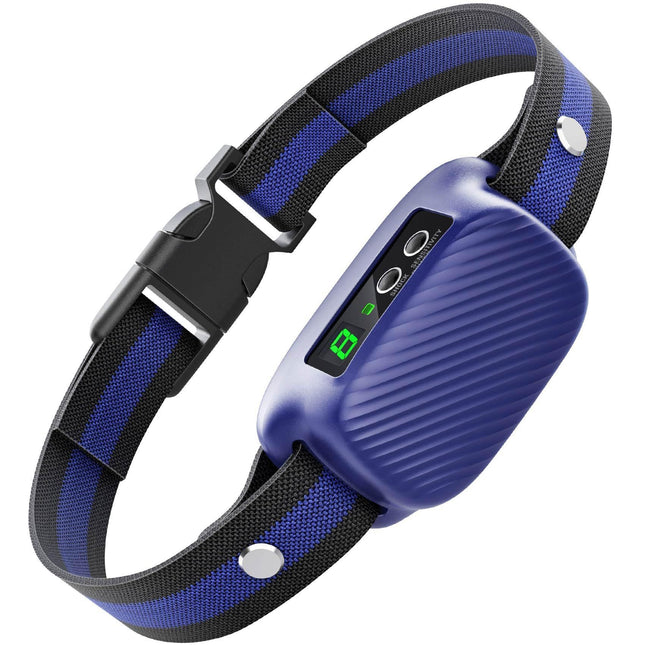 Dog Bark Collar for Large Medium Dogs,Automatic Barking Collar with 3 Training Mode,Rechargeable Anti Bark Collar （blue）