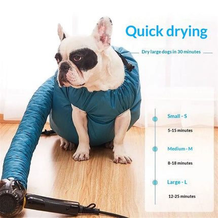 Pet Dog Dryer, Protable Fast Easy Blower Professional Tool Hair Pet Low Noise Puff and Fluff Bath Grooming - L