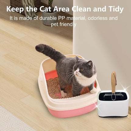 Cat Litter Scoop Holder, Universal Scooper Storage for Any  Shovel, Durable Removable Scoop Stand , Suitable for Most Metal and Plastic Litter Scooper, White