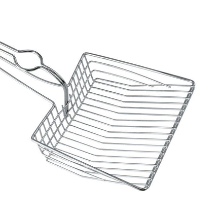 Cat Litter Scoop - Extra Large Heavy Duty Metal Kitty Litter Scoop, Premium Stainless Steel Cat Poop Scooper, Durable Sifting Shovel with Long Handle for Easy Cleanup, Best cat scooper for litter box