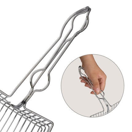Cat Litter Scoop - Extra Large Heavy Duty Metal Kitty Litter Scoop, Premium Stainless Steel Cat Poop Scooper, Durable Sifting Shovel with Long Handle for Easy Cleanup, Best cat scooper for litter box