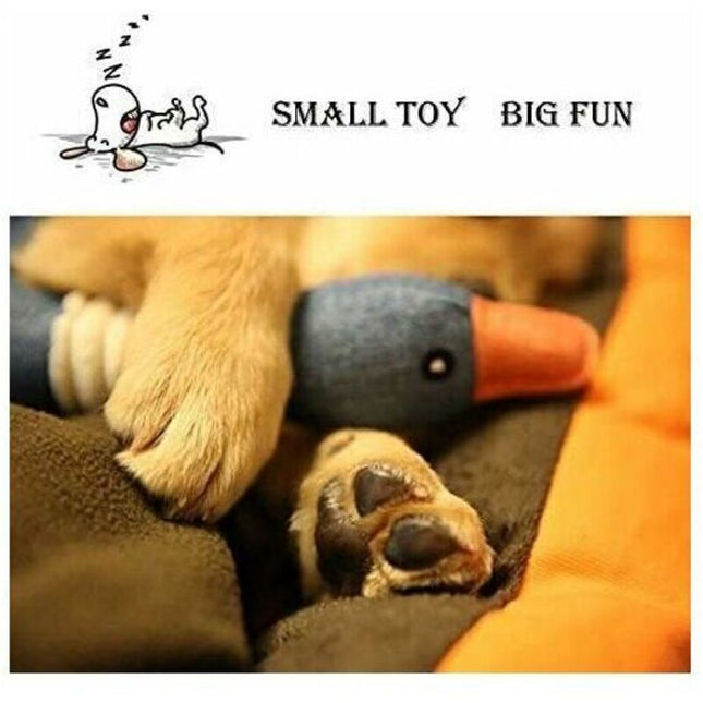 Puppy Dog Toy Accessories Blue, Soft Surprise Gift Plush Interactive Dog Toy in the Shape of a Wild Goose, 32cm