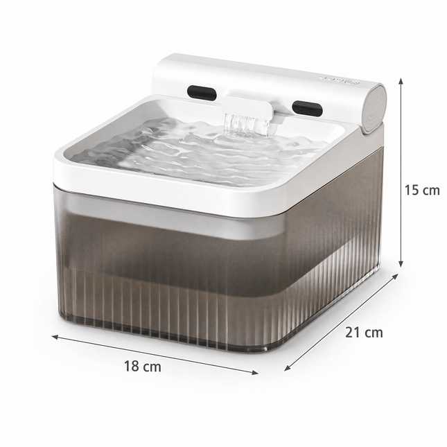 White Cat Water Fountain 3L, Cordless Pet Water Dispenser for Cats & Small Dogs,Wireless Pet Fountain, Smart Sensor, 3 Modes, Quiet Rechargeable Type-C Drinking Bowl