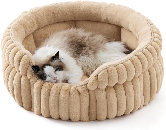Round Corduroy Cat Bed
