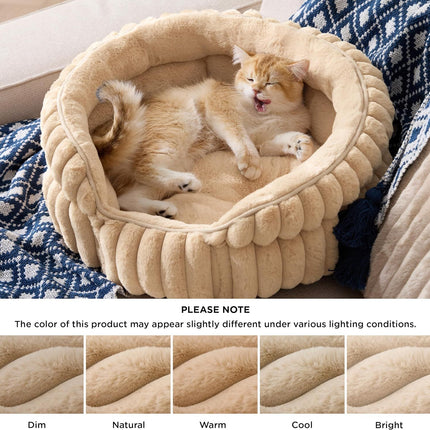 Round Corduroy Cat Bed