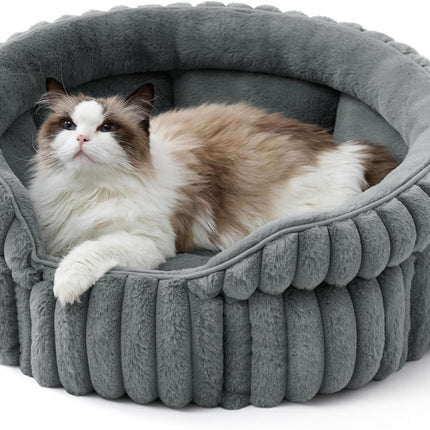 Round Corduroy Cat Bed