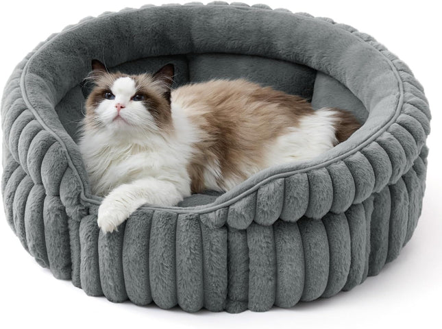 Round Corduroy Cat Bed