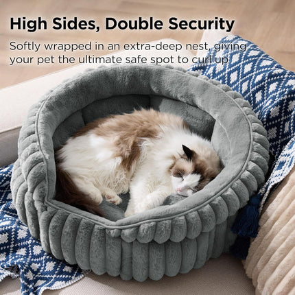 Round Corduroy Cat Bed