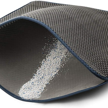 Cat Litter Mat, Kitty Litter Trapping Mat, Honeycomb Double Layer Mats, No Phthalate, Urine Waterproof, Easy Clean, Scatter Control, Catcher Litter Tray Box Rug Carpet