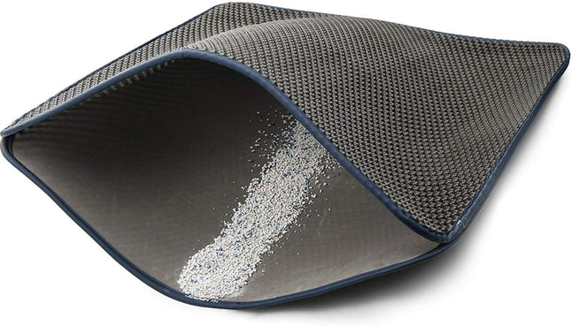 Cat Litter Mat, Kitty Litter Trapping Mat, Honeycomb Double Layer Mats, No Phthalate, Urine Waterproof, Easy Clean, Scatter Control, Catcher Litter Tray Box Rug Carpet