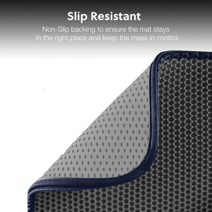 Cat Litter Mat, Kitty Litter Trapping Mat, Honeycomb Double Layer Mats, No Phthalate, Urine Waterproof, Easy Clean, Scatter Control, Catcher Litter Tray Box Rug Carpet