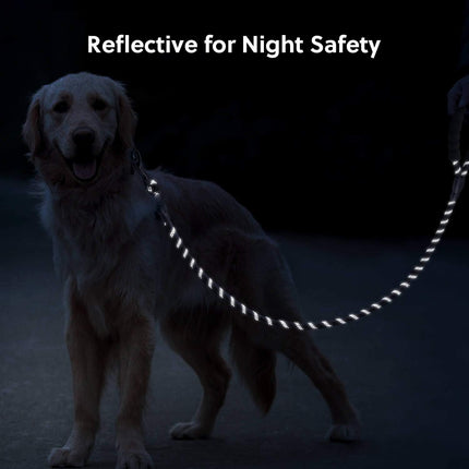5 FT Strong Dog Leash with Comfortable Foam Handle and Highly Reflective Threads with Metal Clasp and Rubber Enhanced Joint Dog Leashes for Medium and Large Dogs Black