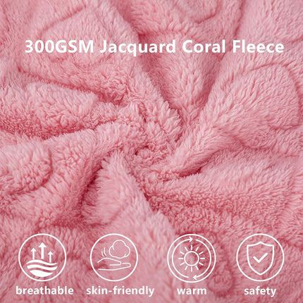 Pet Blanket for Dogs Cats, Ultra Soft Fuzzy Fleece 300GSM, Washable Small Dog Blanket, Premium Plush Puppy Bed Cover Couch, Calming Cat Crate Mat (Pink, 25x35) Pink 25x35"