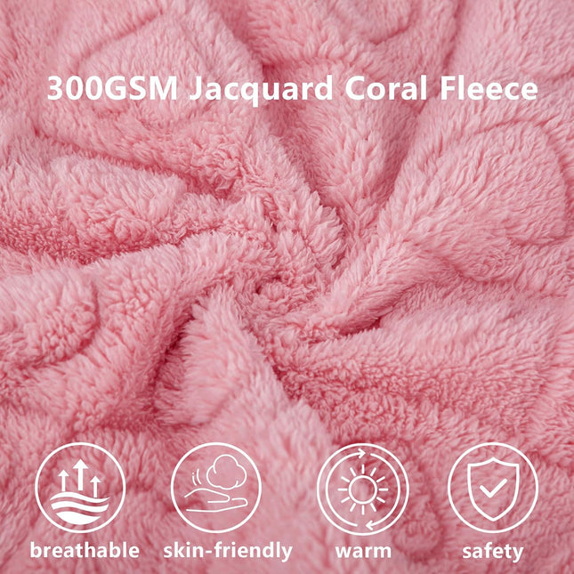 Pet Blanket for Dogs Cats, Ultra Soft Fuzzy Fleece 300GSM, Washable Small Dog Blanket, Premium Plush Puppy Bed Cover Couch, Calming Cat Crate Mat (Pink, 25x35) Pink 25x35"