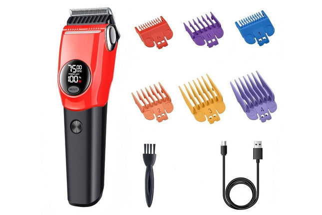 Dog Clipper Low Noise Dog Grooming Kit Rechargeable 3-Speed With LCD Display for Dogs Cats Pets