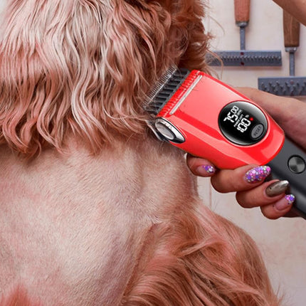 Dog Clipper Low Noise Dog Grooming Kit Rechargeable 3-Speed With LCD Display for Dogs Cats Pets