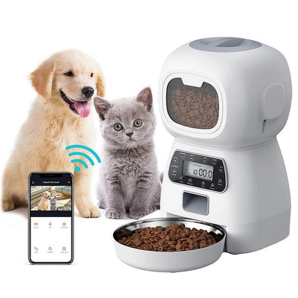 Automatic Feeder Pet Food Dispenser Automatic Cat Feeder Dry Food Dispenser Smart Pet Feeder Timed Cat Feeder for Large Medium Small Pets
