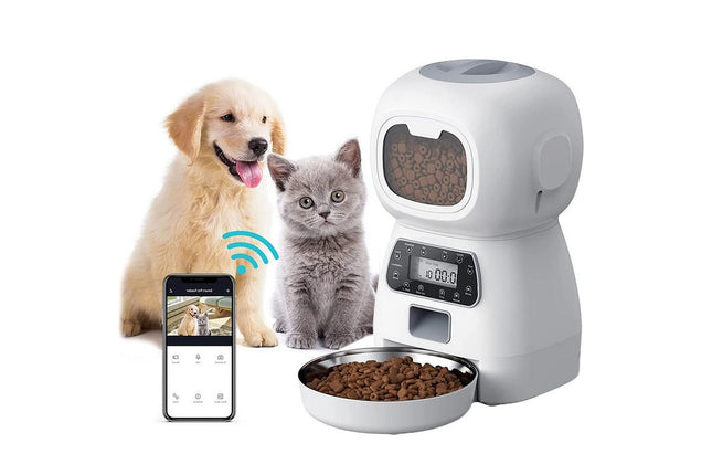 Automatic Feeder Pet Food Dispenser Automatic Cat Feeder Dry Food Dispenser Smart Pet Feeder Timed Cat Feeder for Large Medium Small Pets