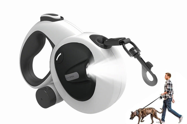 5m Auto Retractable Dog Leash with LED