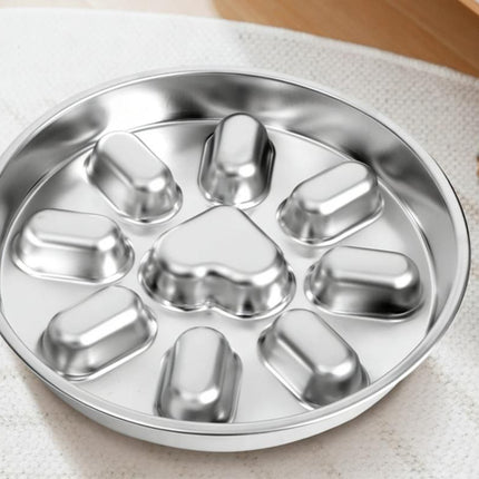 Slow Feeder Dog Bowl Stainless Steel Non Slip Puzzle Maze Bowl Slow Down Eating