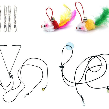 20Pcs Interactive Cat Wand Toys with Feather Replacements for Cats Play and Exercise