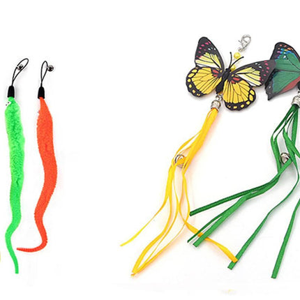 20Pcs Interactive Cat Wand Toys with Feather Replacements for Cats Play and Exercise