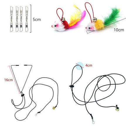 20Pcs Interactive Cat Wand Toys with Feather Replacements for Cats Play and Exercise