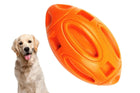 Puppy Chew Ball With Squeaker Dog Chew Toys Squeaky Dog Toys For Aggressive Chewers-Orange