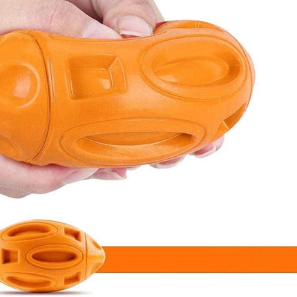 Puppy Chew Ball With Squeaker Dog Chew Toys Squeaky Dog Toys For Aggressive Chewers-Orange
