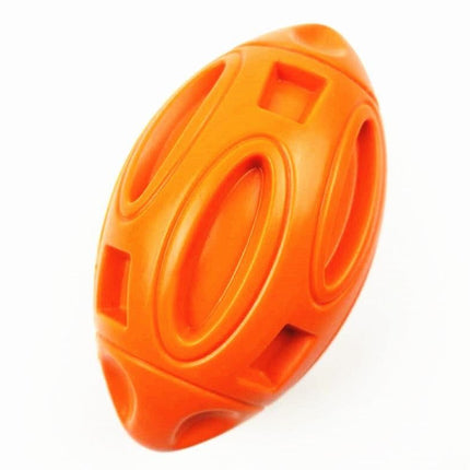 Puppy Chew Ball With Squeaker Dog Chew Toys Squeaky Dog Toys For Aggressive Chewers-Orange
