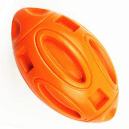 Puppy Chew Ball With Squeaker Dog Chew Toys Squeaky Dog Toys For Aggressive Chewers-Orange