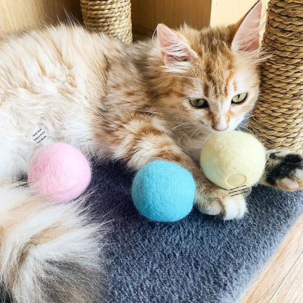 3PCS Cat Ball Toy Interactive Cat Toy Cat Catnip Toys for Cat Exercise Stimulates Cat Instinct to Hunt