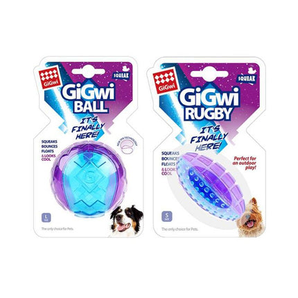 Gigwi Dog Toy Ball Squeaky TPR Chew Rugby [trumpet combination]]