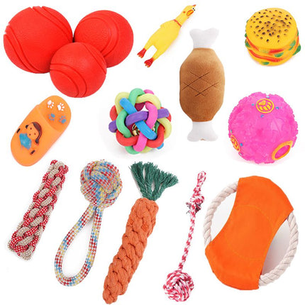 Pet Dog Toy Beika Cotton Rope Knot Carrot Teething Corn + carrot + single ear ball