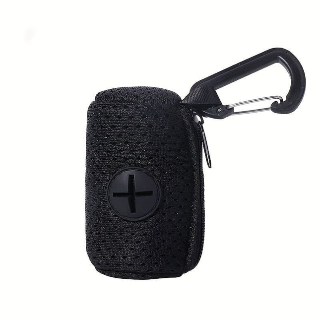 Portable Poop Bag Holder Dispenser with Carabiner Clip