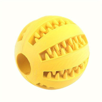 Interactive Dog Chew Toy for Small Breeds - Durable Rubber Treat Dispensing Ball for Dental Cleaning, Slow Feeding, and Fun Playtime with Your Furry Friend (5cm, Red)