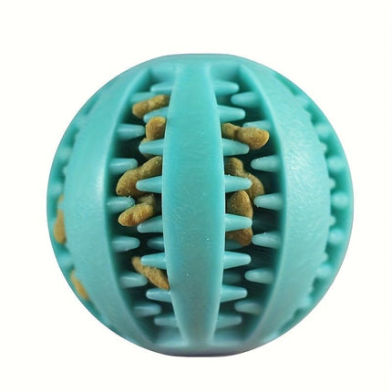 Interactive Dog Chew Toy for Small Breeds - Durable Rubber Treat Dispensing Ball for Dental Cleaning, Slow Feeding, and Fun Playtime with Your Furry Friend (5cm, Red)