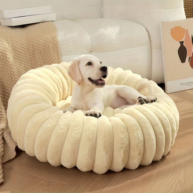Plush All-Season Pet Bed — Round
