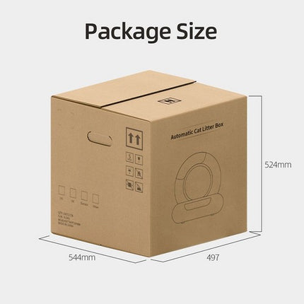 65L Remote Control Automatic Self Cleaning Cat Litter Box Smart App Easy-Clean