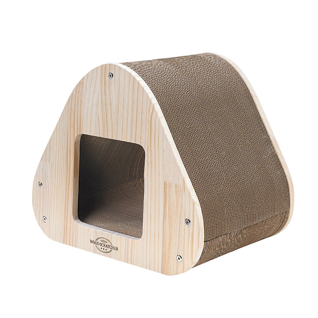 Yaomi Wood Triangle Cat Scratcher Sofa Bed